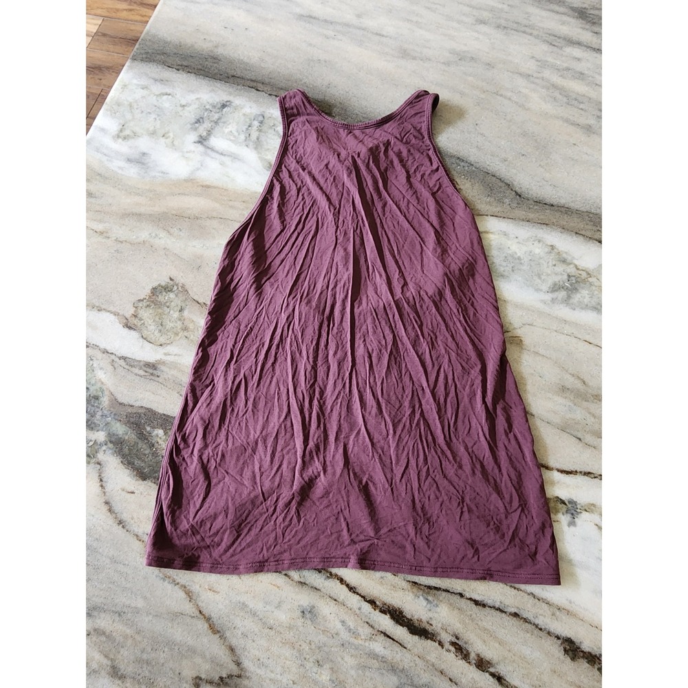 Lululemon Ruched Open Back Racerback Tank Top Plum Purple Womens Small